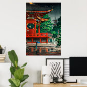 Asakusa Kannondo Temple van Tsuchiya Koitsu Poster (Thuiskantoor)