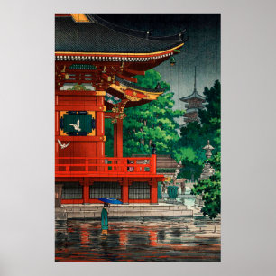 Asakusa Kannondo Temple van Tsuchiya Koitsu Poster