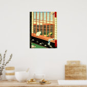 Asakusa Ricefields Utagawa Hiroshige 1857 Poster (Keuken)