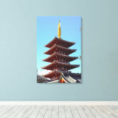 Asakusa Sensoji Tempel Japan Reis Landschap Canvas Afdruk (Insitu (Houten vloer))