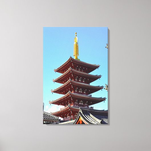 Asakusa Sensoji Tempel Japan Reis Landschap Canvas Afdruk (Voorkant)