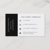 Asana Silhouette | Yoga-instructeur Visitekaartje (Achterkant)