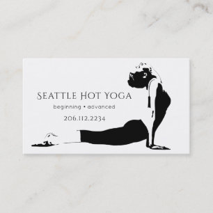 Asana Silhouette   Yoga-instructrice Visitekaartje