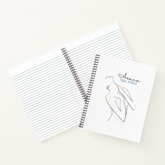 Asana yoga studio notitieboek (Binnen)