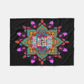 Asana's stromen sterker met levendig Mandala Namas Fleece Deken (Voorkant (Horizontaal))