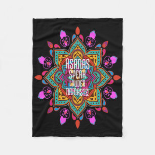 Asana's stromen sterker met levendig Mandala Namas Fleece Deken