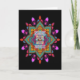 Asana's stromen sterker met levendig Mandala Namas Kaart