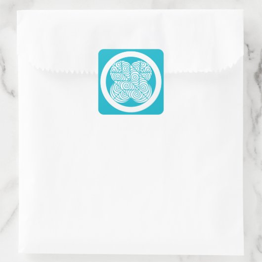 Asano Hawk veren Vierkante Sticker (Tas)