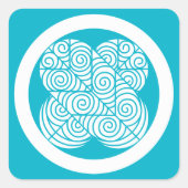 Asano Hawk veren Vierkante Sticker (Voorkant)