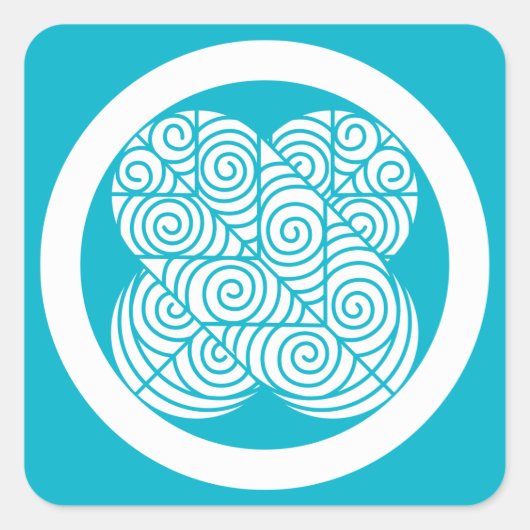 Asano Hawk veren Vierkante Sticker (Voorkant)