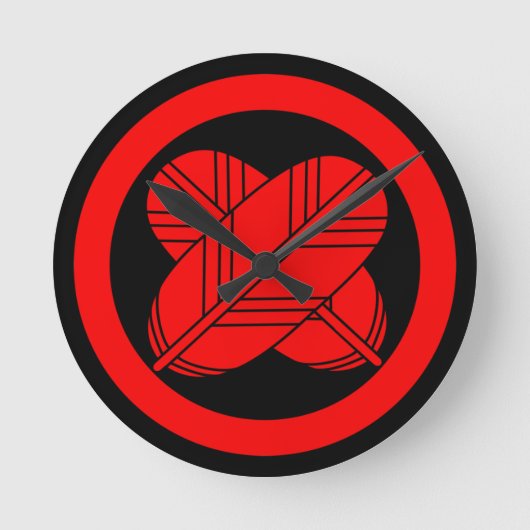 asano kamon familieklok ronde klok (Voorkant)