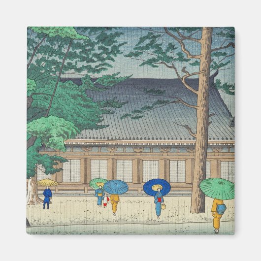 Asano Takeji Rain bij Sanjusangendo Temple art Magneet (Voorkant)
