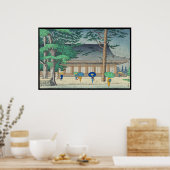 Asano Takeji Rain bij Sanjusangendo Temple art Poster (Keuken)