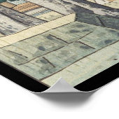 Asano Takeji Rain bij Sanjusangendo Temple art Poster (Hoek)