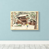 Asano Takeji Snow in Yuki Shrine hanga art Canvas Afdruk (Insitu (Houten vloer))