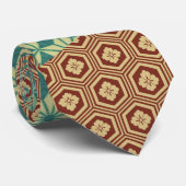 Asanoha and Kikkou Pattern Stropdas (Opgerold)
