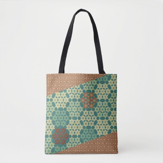 Asanoha and Kikkou Pattern Tote Bag (Voorkant)