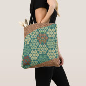 Asanoha and Kikkou Pattern Tote Bag (Dichtbij)