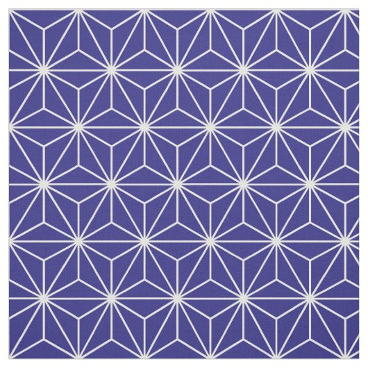Asanoha Geometric Stars Dark Blue Stof (Swatch)