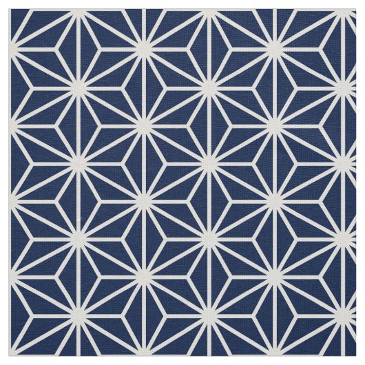 Asanoha Style - Wit op Dk Blue 001744 Stof (Swatch)