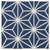 Asanoha Style - Wit op Dk Blue 001744 Stof (Close Up)