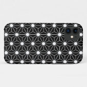 Asanoha zwarte blad Case-Mate iPhone case (Achterkant (horizontaal))