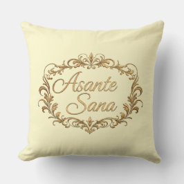 Asante Sana Crimson & Butter Cream – Gilded Oval V Kussen