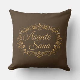 Asante Sana Espresso & Tan  – Rechthoekig Verguld  Kussen