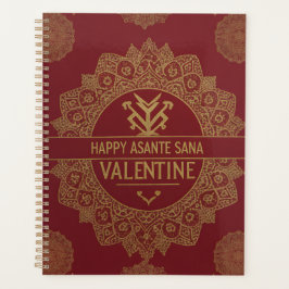 Asante Sana "Gratitude" Valentine’s Gold Heart   Planner