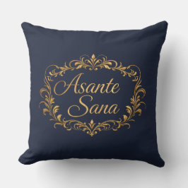 Asante Sana Midnight Navy & Ivory  –  Noir Anker  Kussen