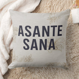 Asante Sana Navy Blue – High-Contrast Midnight Gra Kussen