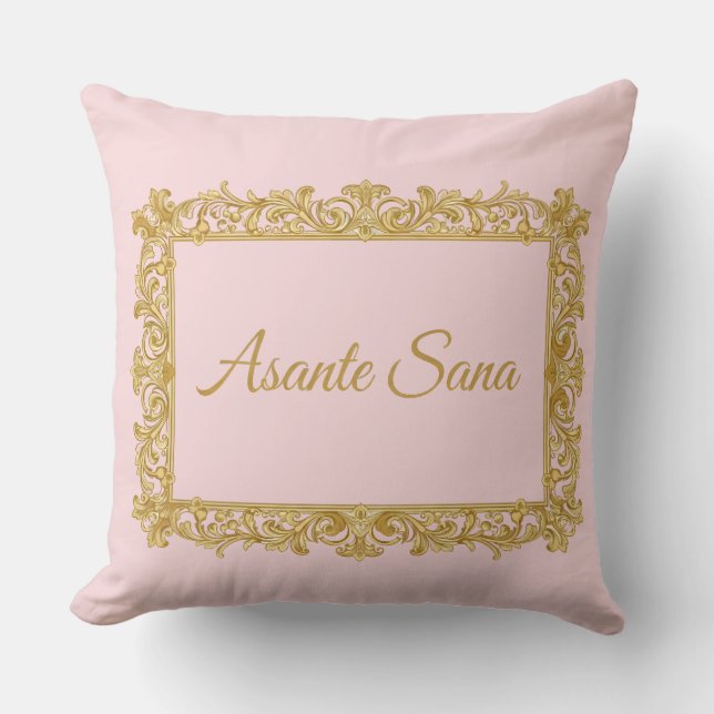 Asante Sana Sunset Rose & Gold – Celestial Flouris Kussen (Voorkant)