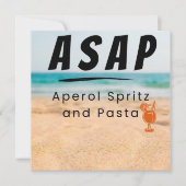 ASAP - Aperol Spritz en Pasta Vibes Feestdagenkaart (Voorkant)