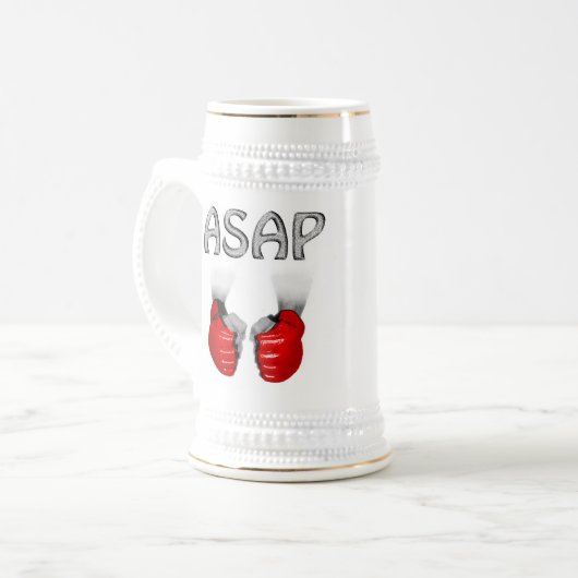 ASAP MMA Ghandschoenen rood Bierpul (Voorkant links)