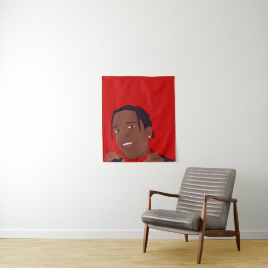 ASAP Rocky Tapestry Wandkleed (In situ)