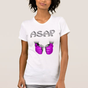 ASAP Roze 2 mma handschoenen T-shirt