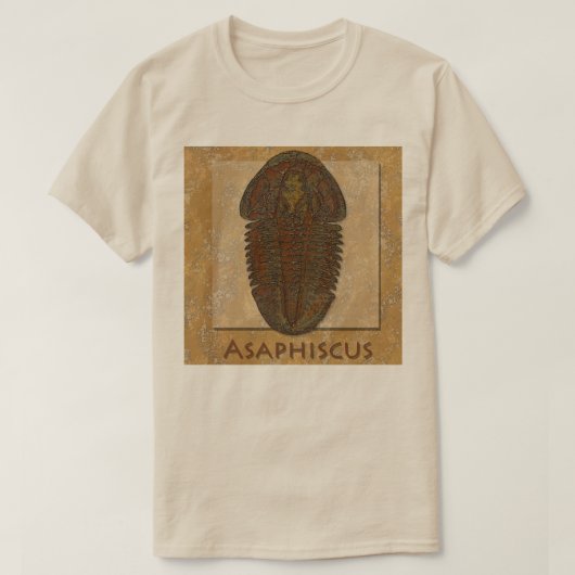 Asaphiscus Fossil Trilobite T-shirt (Design voorkant)