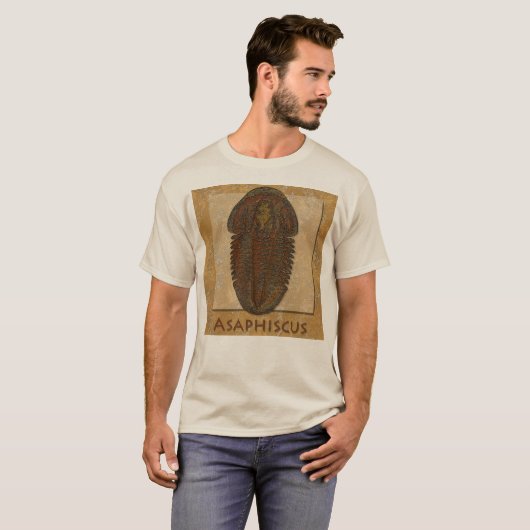 Asaphiscus Fossil Trilobite T-shirt (Voorkant volledig)