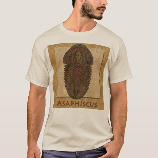 Asaphiscus Fossil Trilobite T-shirt (Voorkant)