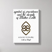 Asase Ye Duru Earth Weinig Adinkra-symbool Canvas Afdruk (Voorkant)