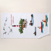 Asateague vuurtoren strandlaken (Voorkant)