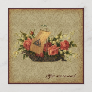 Asatru Floral Ship Kaart