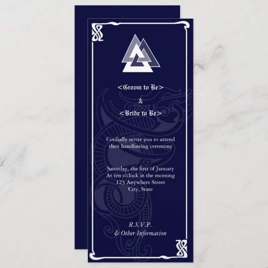 Asatru Handfasting Kaart (Voorkant / Achterkant)