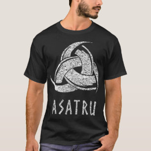 Asatru Odin's Horns Norse Mythology Distress Vik T-shirt