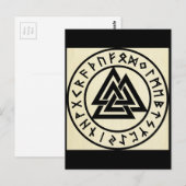 Asatru, oude, norse religie, symbolen, gein en Tho Briefkaart (Voorkant / Achterkant)