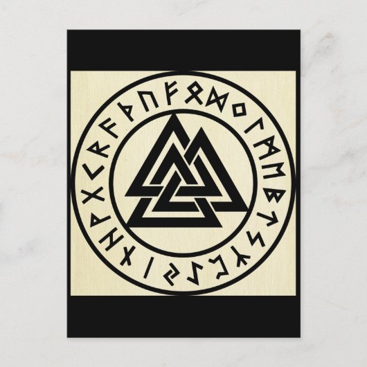 Asatru, oude, norse religie, symbolen, gein en Tho Briefkaart (Voorkant)