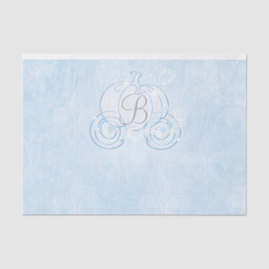 Asbella Pompoenkoets Monogram Eerste Letter Tissuepapier (Voorkant)