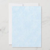 Asberella Koets Bruidsdouche Blauwe Uitnodiging (Achterkant)