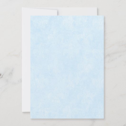 Asberella Koets Bruidsdouche Blauwe Uitnodiging (Achterkant)