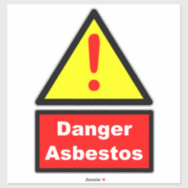 Asbestos warning sticker